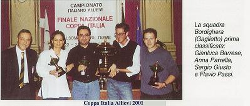 LA COPPA ITALIA ALLIEVI 2001<br><span style='font-size: 15px;'>14 Dicembre 2011 - 12:18</span>